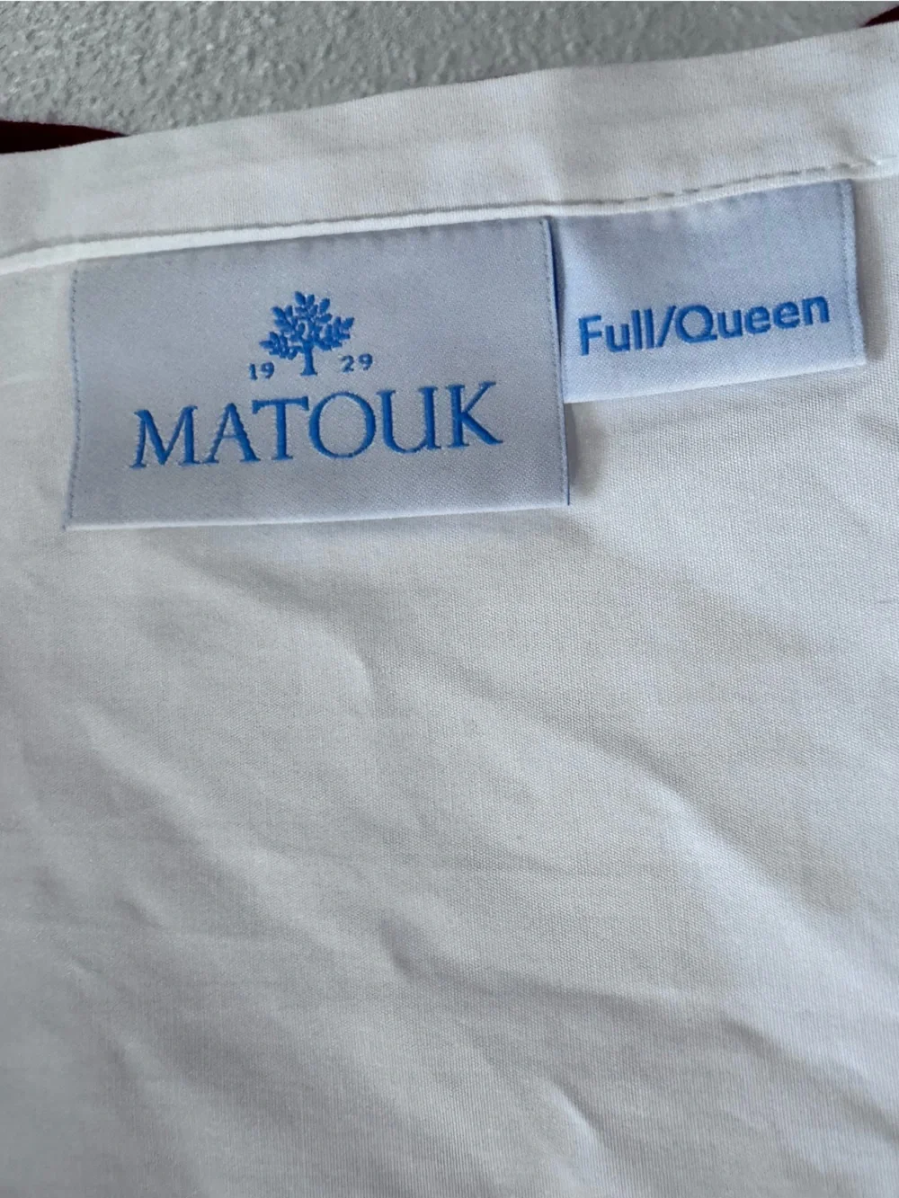 MATOUK CLASSIC CHAIN SCALLOP FLAT SHEET FULL / QUEEN - RED Egyptian Cotton